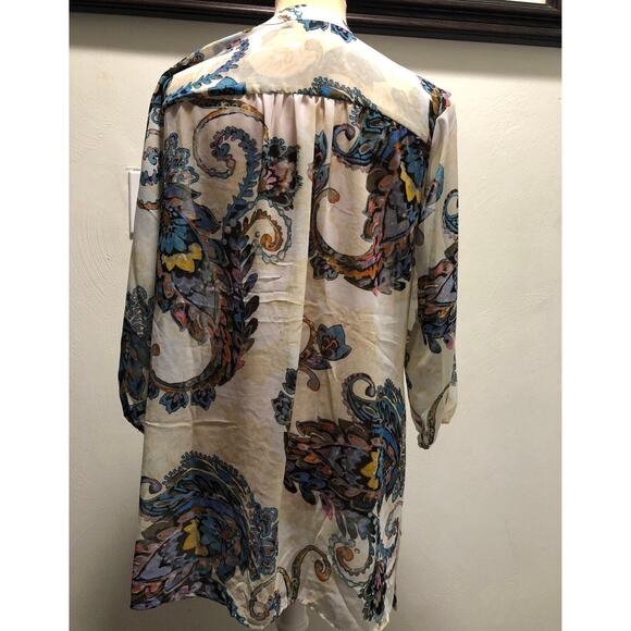 Miraclesuit Swimsuit Cover Up Paisley Sheer S Pool Beach Travel Vacation S - Picture 6 of 6